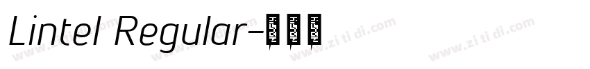 Lintel Regular字体转换